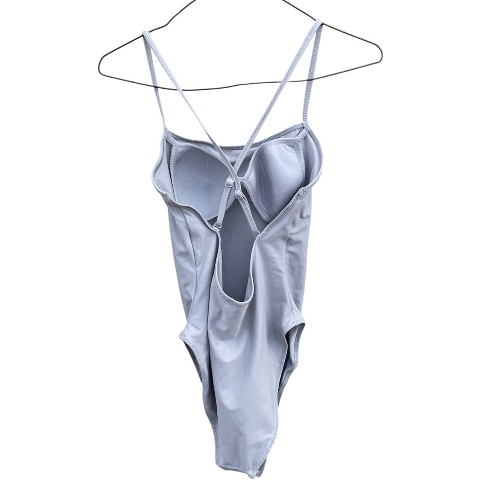 NWT SKIMS Recycled Signature Swim Cami One Piece in Chrome - Picture 5 of 7
